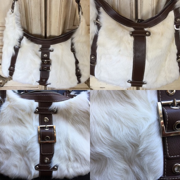 SOLD 📌📌📌 RAFE NEW YORK White Fur Purse - Picture 3 of 8